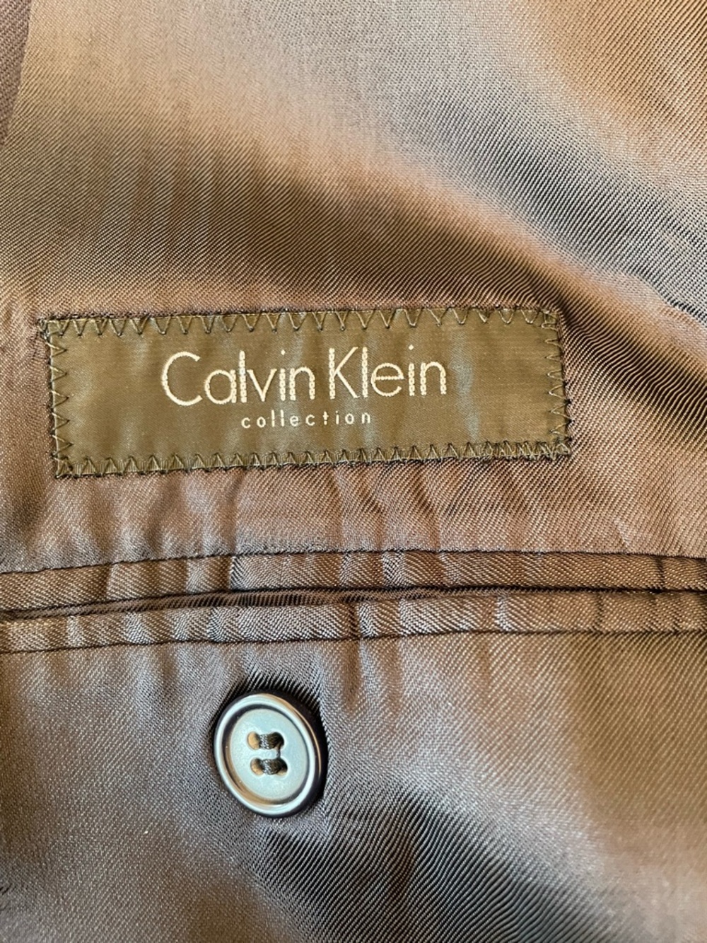 Calvin Klein Collection Deep Blue Two-Button Men's Suit - Picture 5 of 11